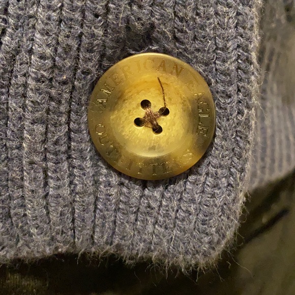 American Eagle button up ribbed knit cardigan in cobalt blue in size XS - Picture 6 of 14